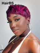Special Offer Machine Made burgundy Straight Pixie 100% Human Hair