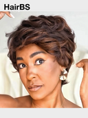 Glueless Wig brown Machine Made pixie cut Ready to Wear 100% Human Hair