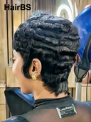 Glueless Wig  Machine Made pixie cut Straight Natural Black 100% Human Hair