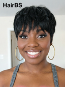 Special Offer Glueless Wig Machine Made pixie cut Straight Natural Black 100% Human Hair