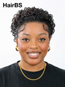 Special Offer 13x4 lace front Wig pixie cut curly wave Natural Black 100% Human Hair
