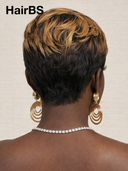 Glueless Wig Honey Highlights Machine Made pixie cut Ready to Wear 100% Human Hair