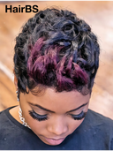 13x4 lace front burgundy Highlights pixie cut 100% Human Hair