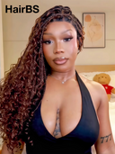 Full Lace Wig brown Pre-styled Updo curly Wave With Braided Wig 26 inch 100% Human Hair