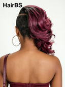 Ready to wear burgundy Color Wavy Partial Topper (NOT A WIG)