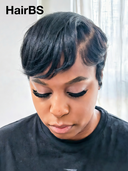 Full lace Wig Natural Black straight side part 100% Human Hair