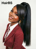 13x4 Lace Front Wig 2 color burgundy or black Pre-styled Updo straight 100% Human Hair