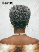 Special Offer lace front & Glueless Wig salt and pepper afro curly 100% Human Hair
