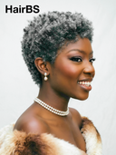 Special Offer lace front & Glueless Wig salt and pepper afro curly 100% Human Hair