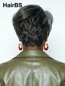 Machine Made Silver Salt And Pepper Grey Straight Easy to wear 100% Human Hair