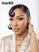Pre-styled Updo 13x4 Lace Front Wig Natural Black Straight bob 100% Human Hair