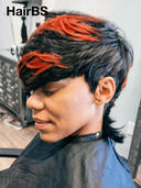 Special Offer Easy to wear pixie Wig orange highlight straight mullet 100% Human Hair