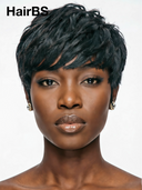 Special Offer $55 Machine Made Straight black short cut wig 100% Human Hair
