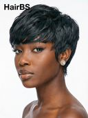 Special Offer $55 Machine Made Straight black short cut wig 100% Human Hair