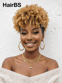 Ready to wear honey afro curly Topper 100% Human Hair (Not A Wig)