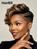 Machine made Brown highlight wavy Partial Topper Unit( NOT A WIG)