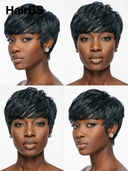 Special Offer $55 Machine Made Straight black short cut wig 100% Human Hair