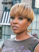 Machine made honey highlight straight Topper Unit( NOT A WIG)