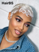 Full lace Wig silver Quick straight 100% Human Hair