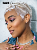 Full lace Wig silver Quick straight 100% Human Hair