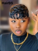 Machine made black wavy Topper Unit( NOT A WIG)