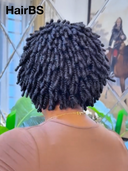 Pre-styled Updo Full Lace Natural Black With Braided Wig 100% Human Hair