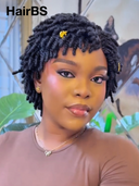 Pre-styled Updo Full Lace Natural Black With Braided Wig 100% Human Hair