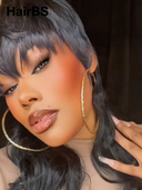Half-price Easy to wear Wig black Body wave mullet machine made 100% Human Hair