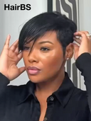 13x4 lace front Wig straight Side Part pixie short wig Half-price 100% Human Hair