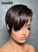 13x4 lace front Wig straight Side Part pixie short wig Half-price 100% Human Hair