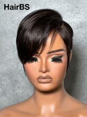 13x4 lace front Wig straight Side Part pixie short wig Half-price 100% Human Hair
