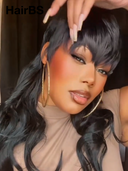 Half-price Easy to wear Wig black Body wave mullet machine made 100% Human Hair