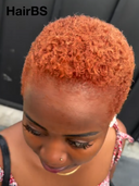 Special Offer lace front 350# orange afro curly pixie cut wig Pre-cut Lace 100% Human Hair