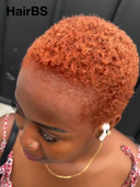 Special Offer lace front 350# orange afro curly pixie cut wig Pre-cut Lace 100% Human Hair