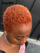 Special Offer lace front 350# orange afro curly pixie cut wig Pre-cut Lace 100% Human Hair