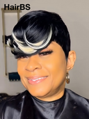 Summer Trends Machine Made straight blonde highlight with bangs 100% Human Hair