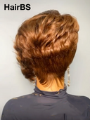 Glueless wig pixie highlight Machine Made quick wave 100% Human Hair