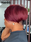 Machine made burgundy straight Topper Unit( NOT A WIG)