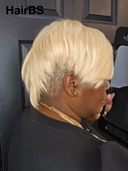 Machine made blonde straight Topper Unit( NOT A WIG)