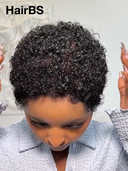 2 wigs $79 Easy to wear machine made black straight & afro curly 100% Human Hair
