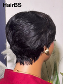 2 wigs $79 Easy to wear machine made black straight & afro curly 100% Human Hair