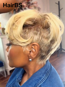 Half-price 13x4 lace front Wig blonde straight Stylist's Cut 100% Human Hair