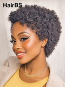 2 wigs $75 pixie Easy to wear machine made straight & afro curly 100% Human Hair