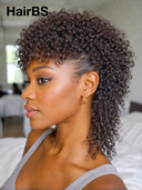 Easy to go bob Wig black curly wave mullet machine made 100% Human Hair