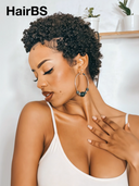 Special Offer black Glueless wig Machine Made pixie afro 100% Human Hair
