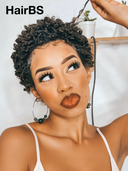 Special Offer black Glueless wig Machine Made pixie afro 100% Human Hair