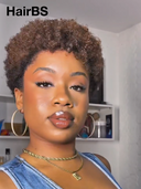 Special Offer Machine Made pixie cut wig afro curly brown 100% Human Hair