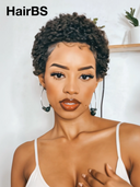 Special Offer black Glueless wig Machine Made pixie afro 100% Human Hair