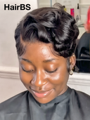 13x4 lace front Wig quick wave black ready to Go 100% Human Hair