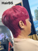Machine Made straight pixie cut wig rouge highlight 100% Human Hair